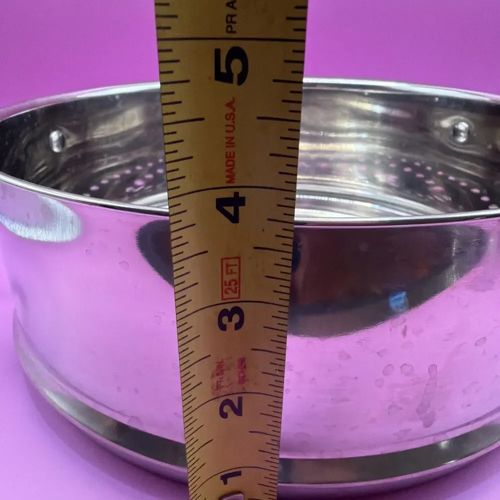 Stainless Steel Steamer Strainer 10” Diameter x 4” Deep